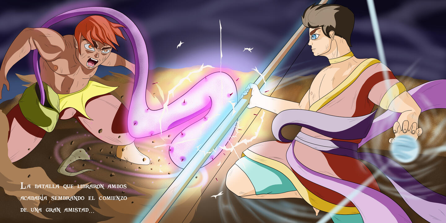 Fighting scene